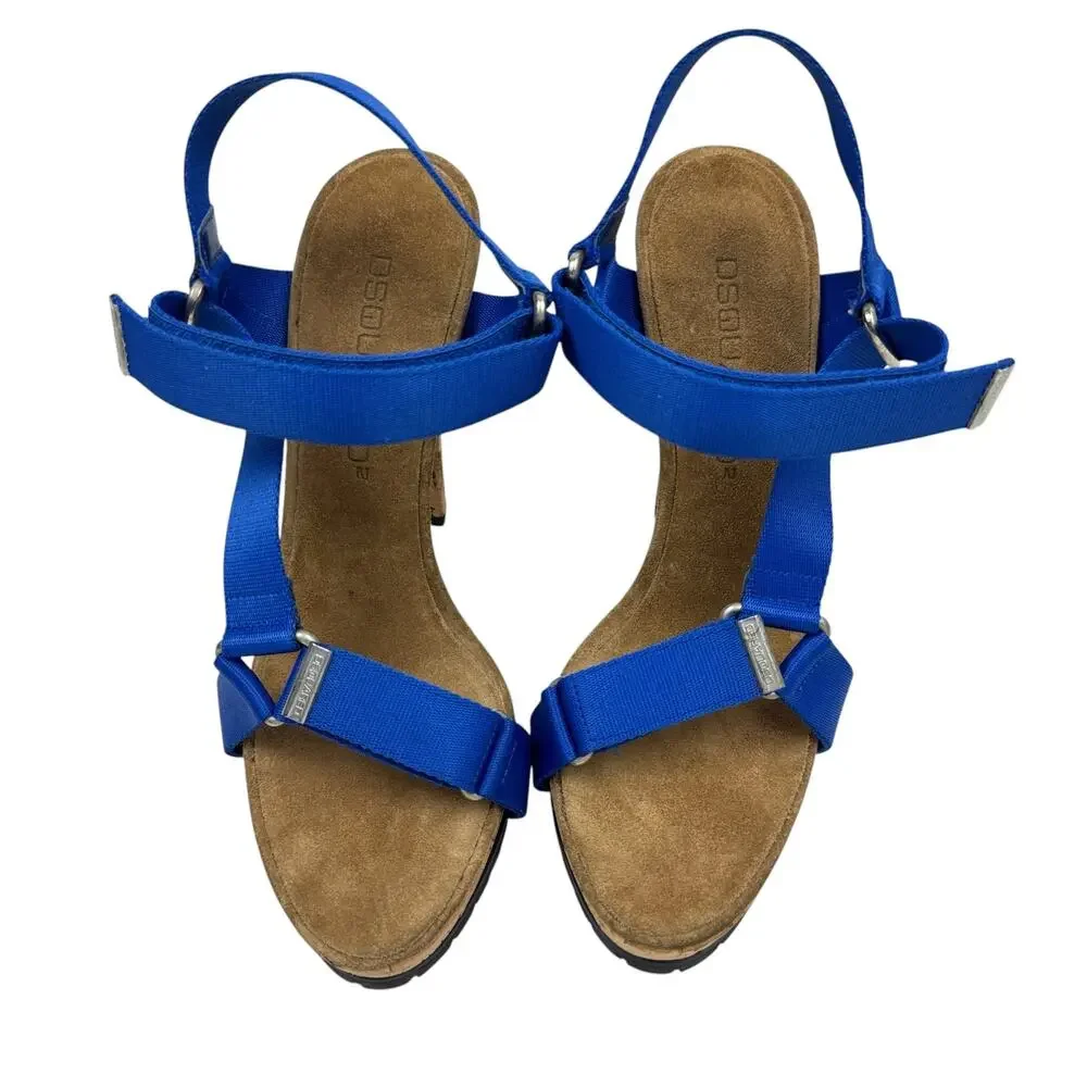 NEW Dsquared2 Nylon Strap Cork Heels